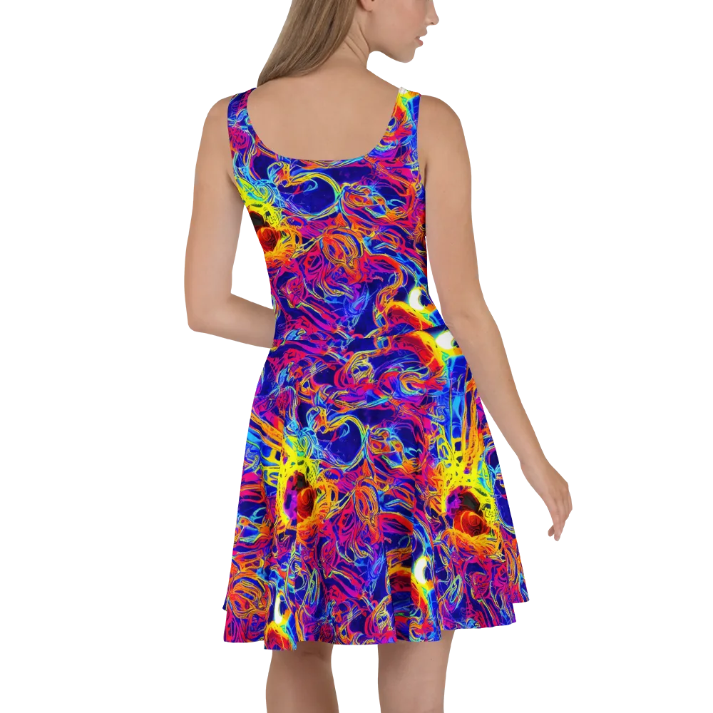 Firefly Frenzy on Skater Dress — Back