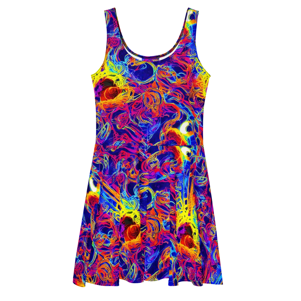 Firefly Frenzy on Skater Dress — Front
