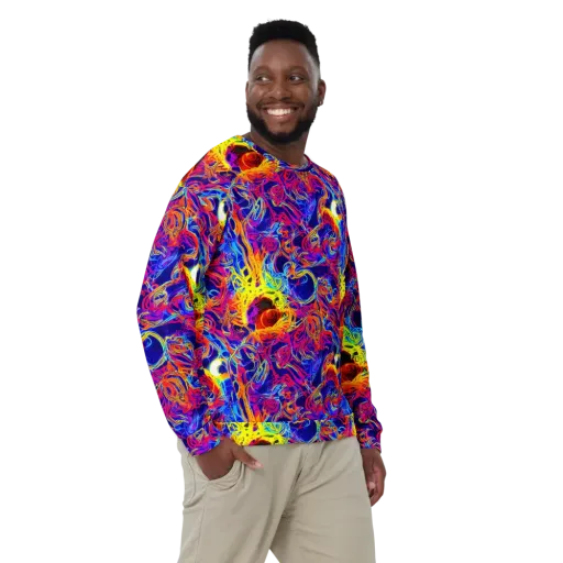 Firefly Frenzy on a Sweatshirt