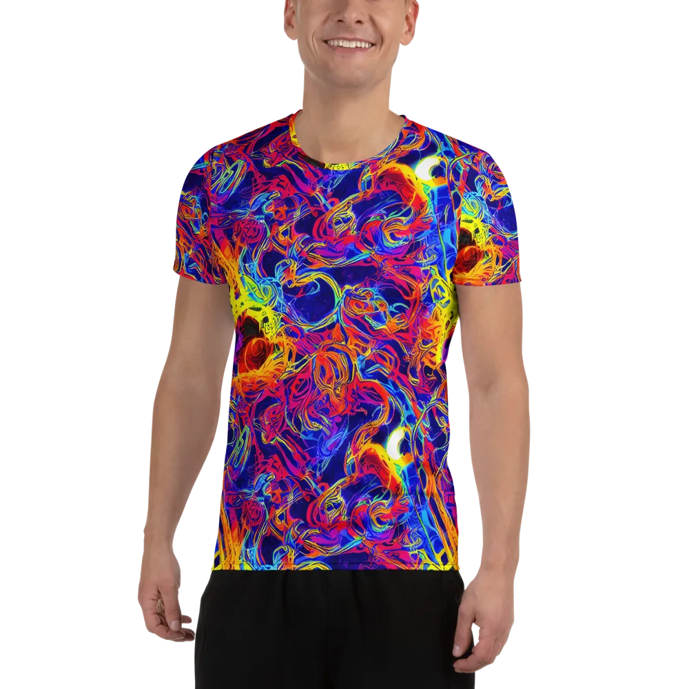 Firefly Frenzy on Men's Athletic T-Shirt — Front