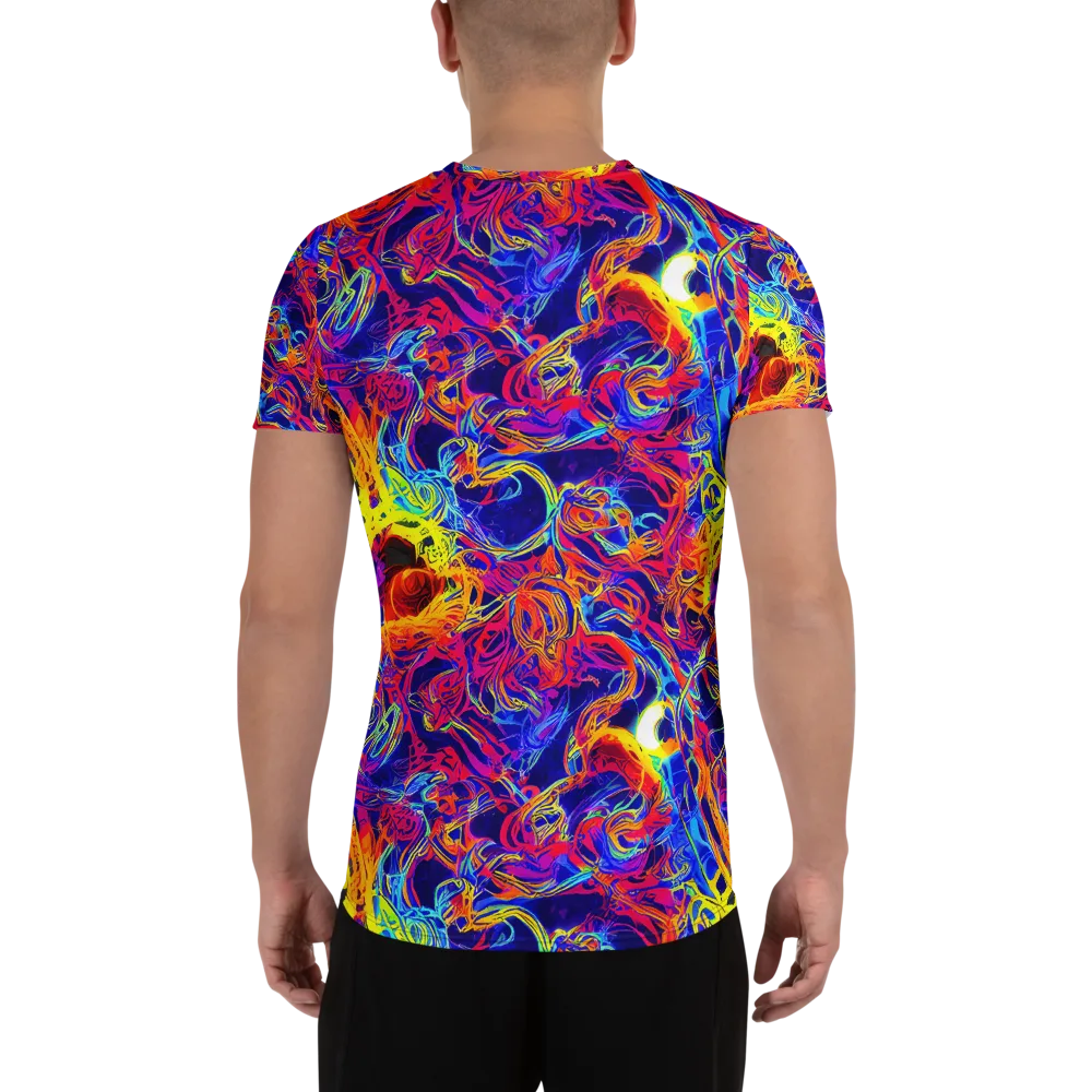 Firefly Frenzy on Men's Athletic T-Shirt — Back