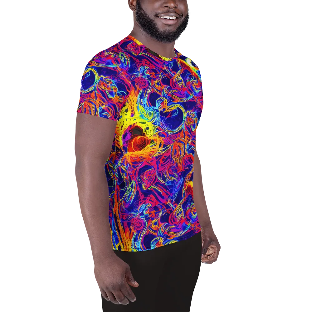 Firefly Frenzy on Men's Athletic T-Shirt — Right