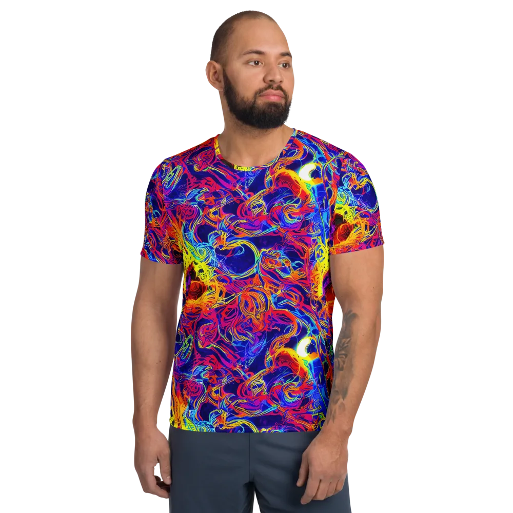 Firefly Frenzy on Men's Athletic T-Shirt — Front