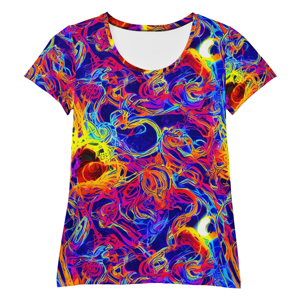 Firefly Frenzy on Women's Athletic T-Shirt — Front