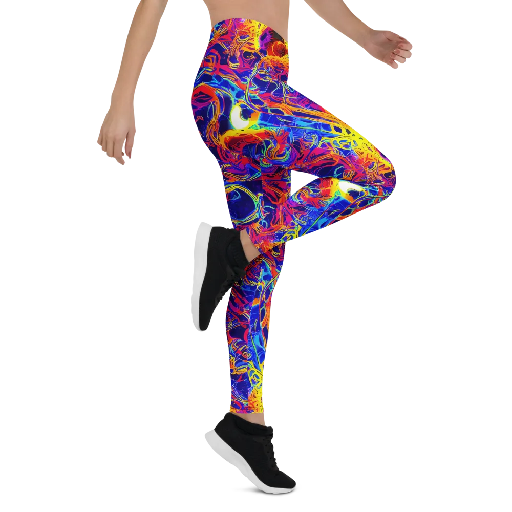 Firefly Frenzy on Leggings — Right