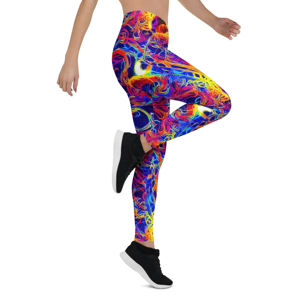 Firefly Frenzy on Leggings — Right