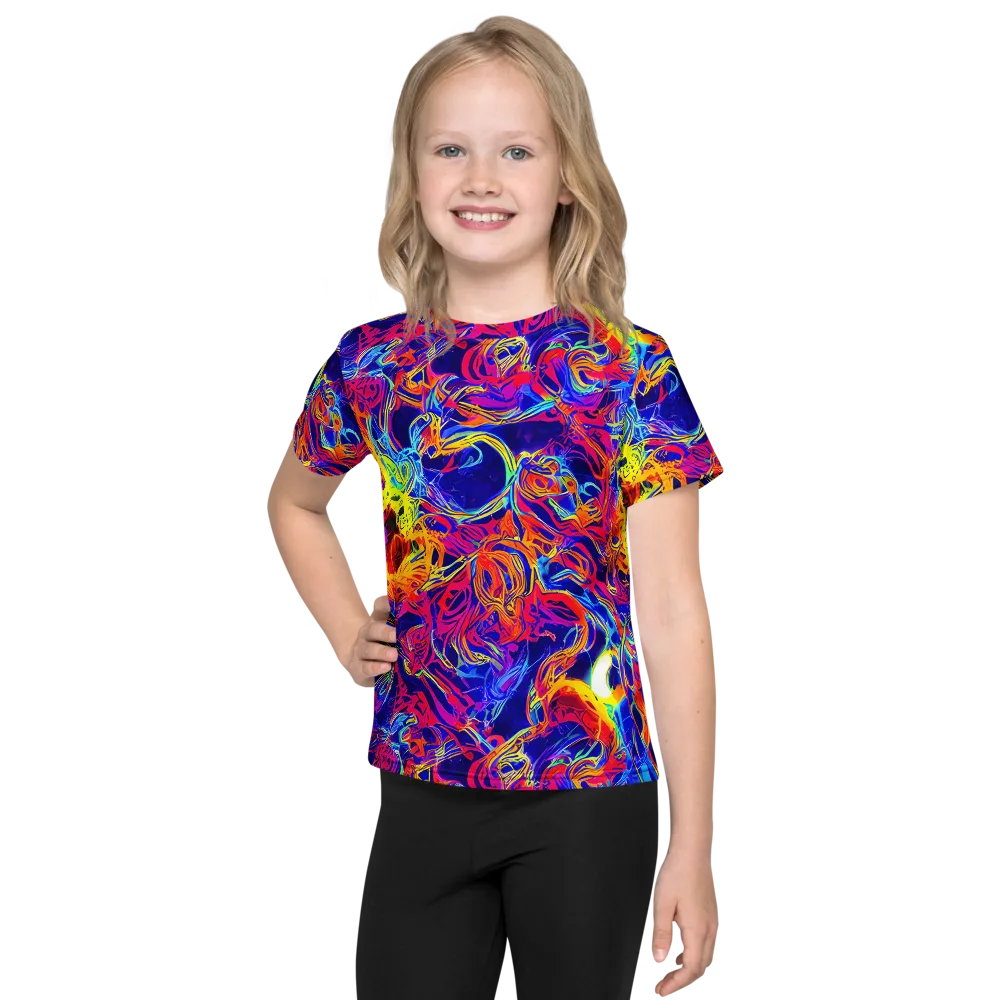 Firefly Frenzy on Kids Crew Neck T-Shirt — Front