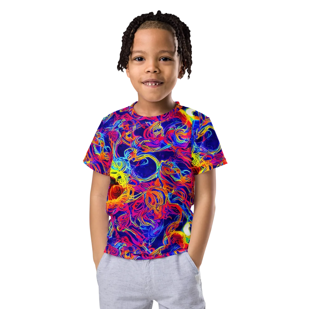 Firefly Frenzy on Kids Crew Neck T-Shirt — Front