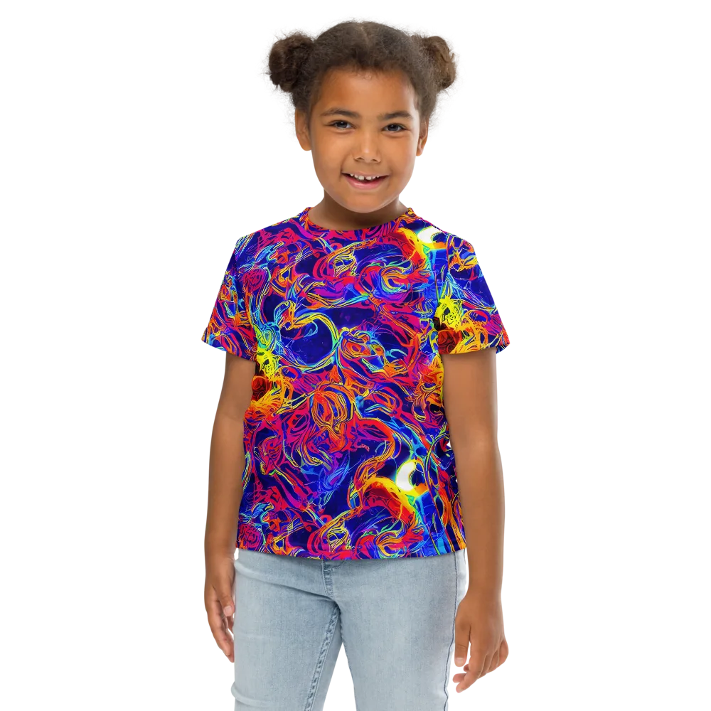 Firefly Frenzy on Kids Crew Neck T-Shirt — Front