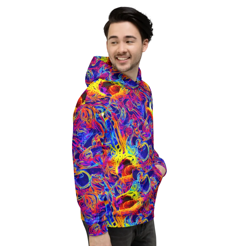 Firefly Frenzy on Hoodie — Right
