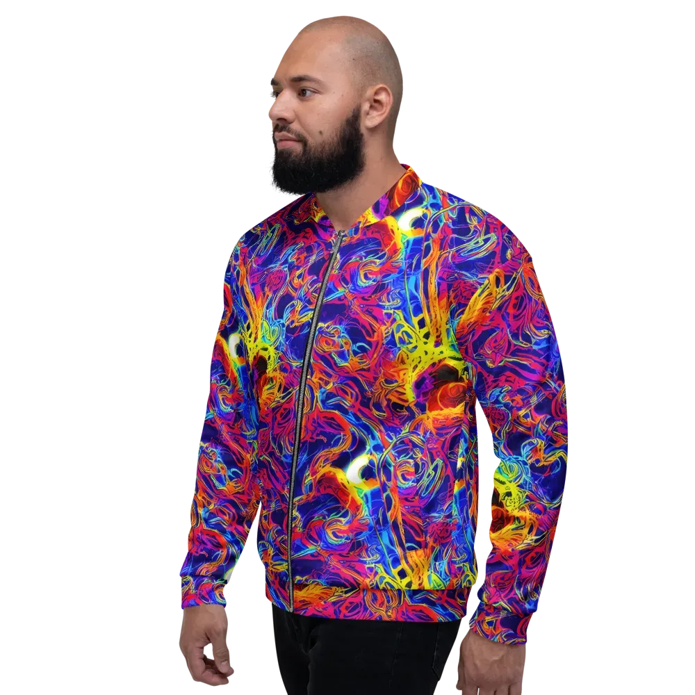 Firefly Frenzy on Bomber Jacket — Left