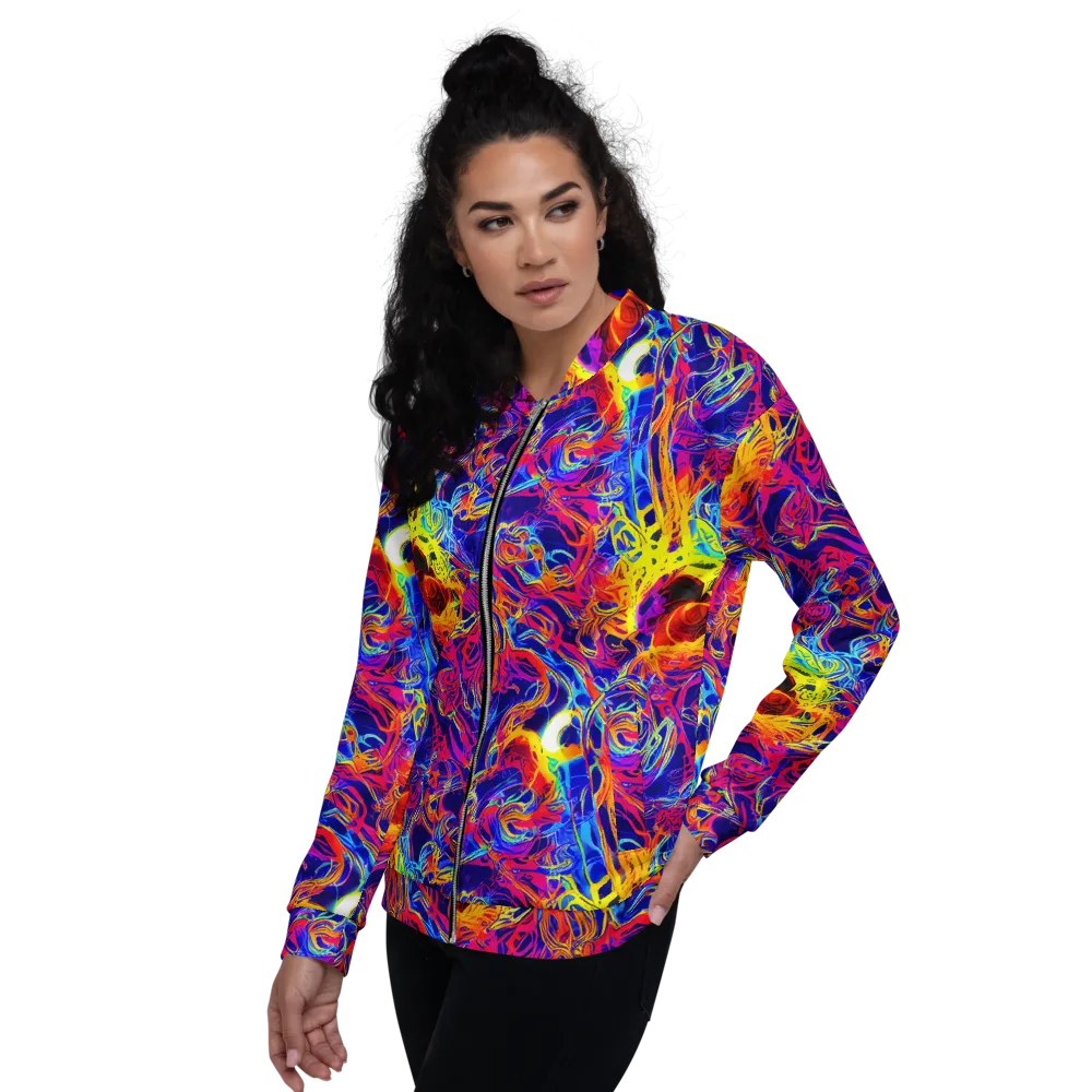 Firefly Frenzy on Bomber Jacket — Left