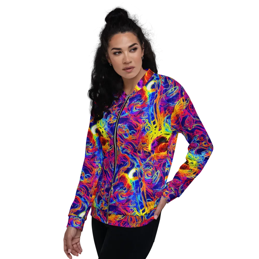 Firefly Frenzy on Bomber Jacket — Left