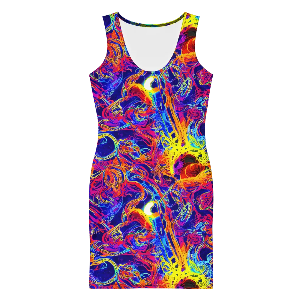 Firefly Frenzy on Bodycon Dress — Front