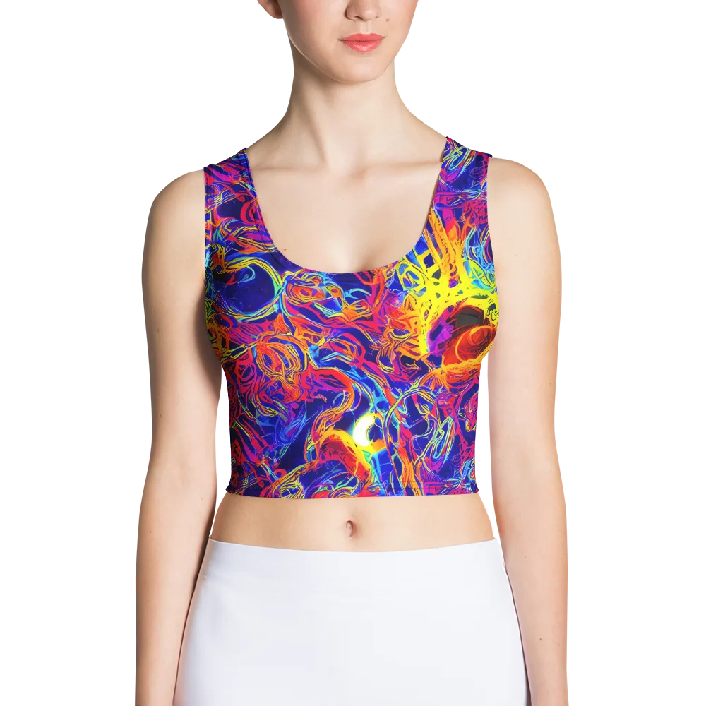 Firefly Frenzy on Crop Top — Front