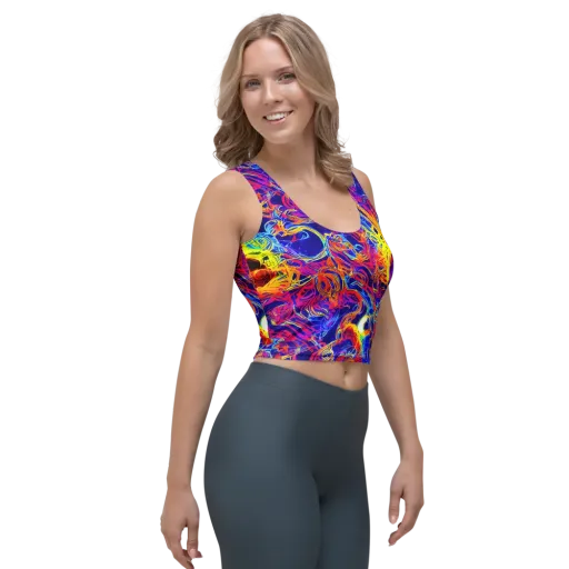Firefly Frenzy on a Crop Top
