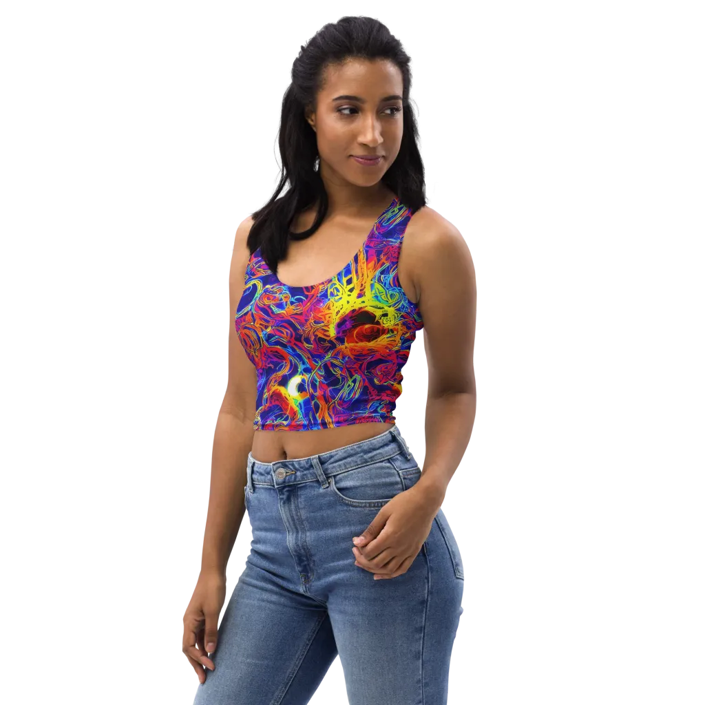 Firefly Frenzy on Crop Top — Left Front