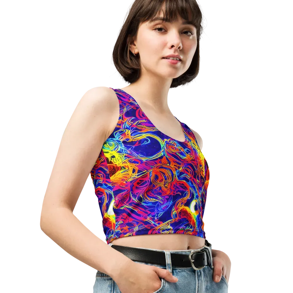 Firefly Frenzy on Crop Top — Right Front