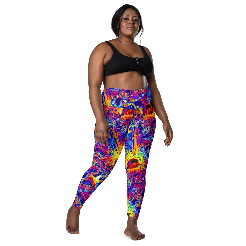 Firefly Frenzy on Leggings with Pockets — Front