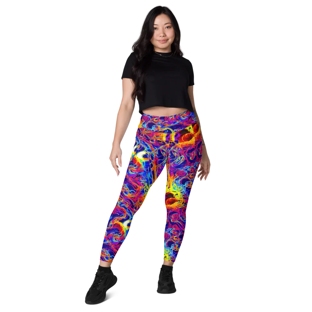 Firefly Frenzy on Leggings with Pockets — Front