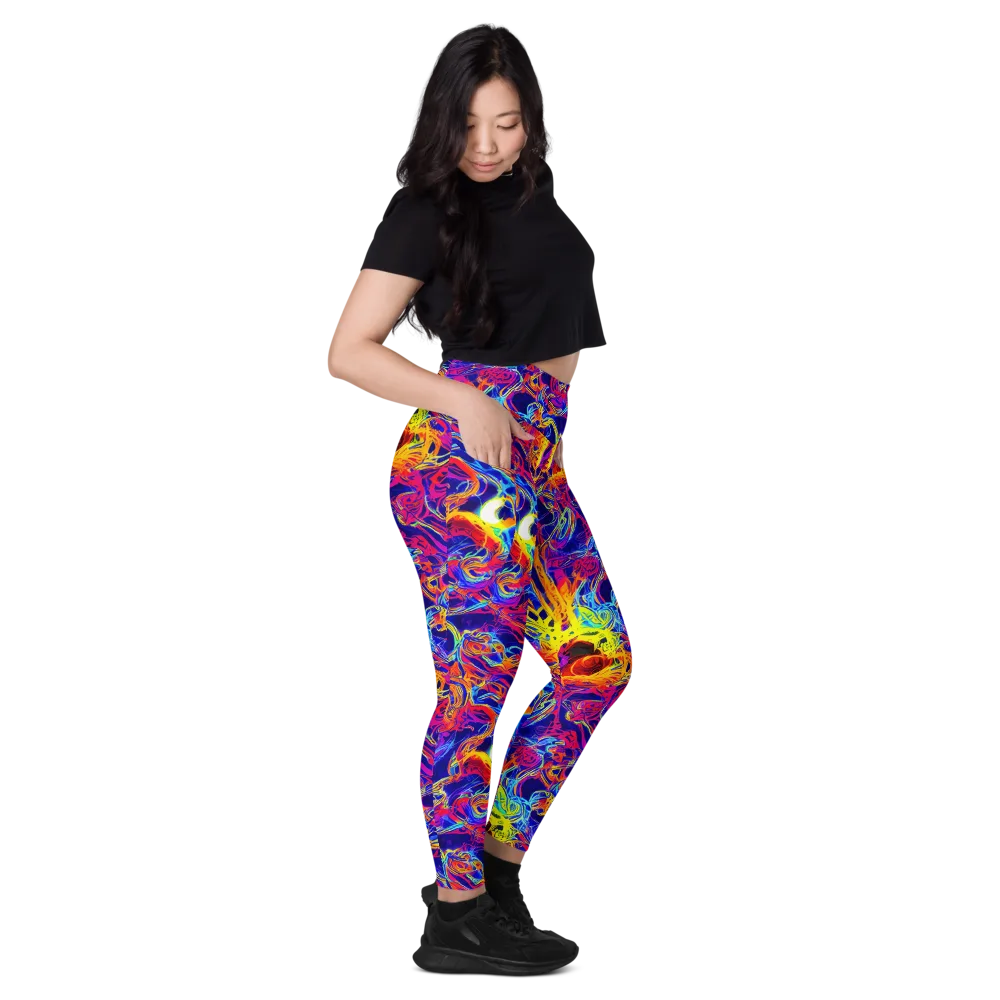 Firefly Frenzy on Leggings with Pockets — Right