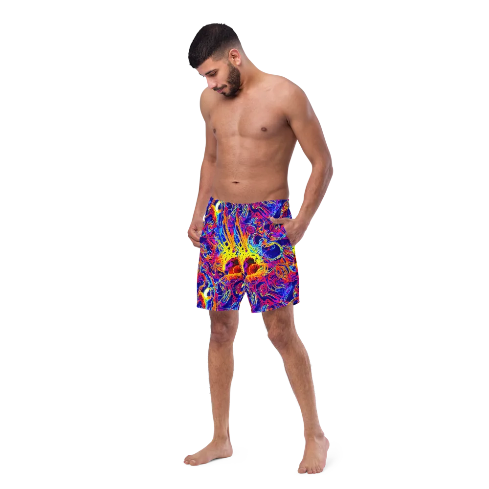 Firefly Frenzy on Swim Trunks — Left Front