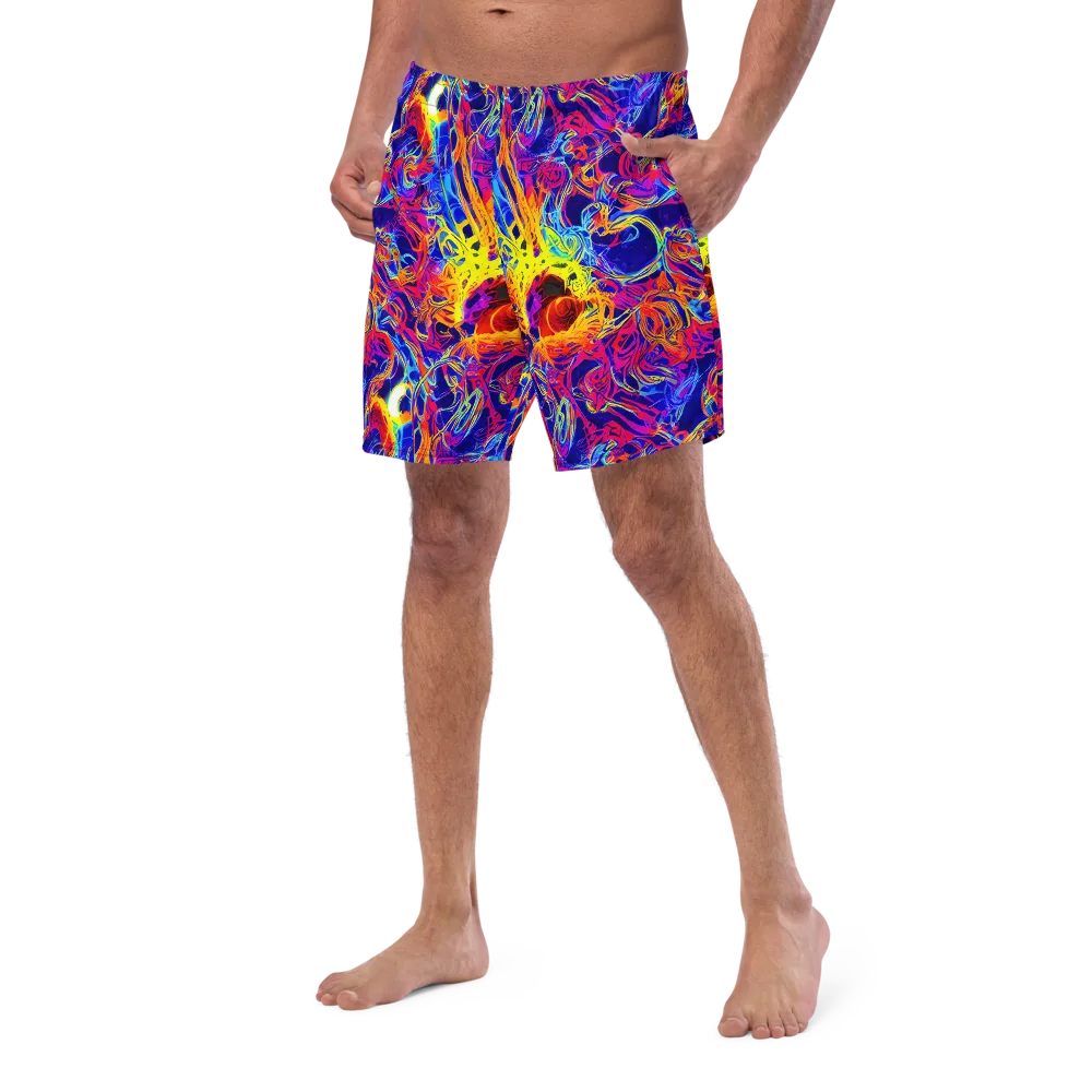 Firefly Frenzy on Swim Trunks — Left Front