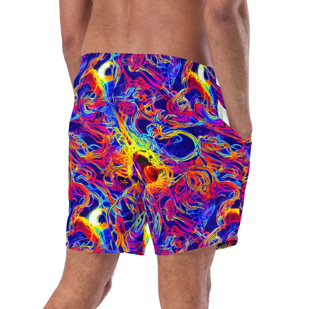 Firefly Frenzy on Swim Trunks — Right Back