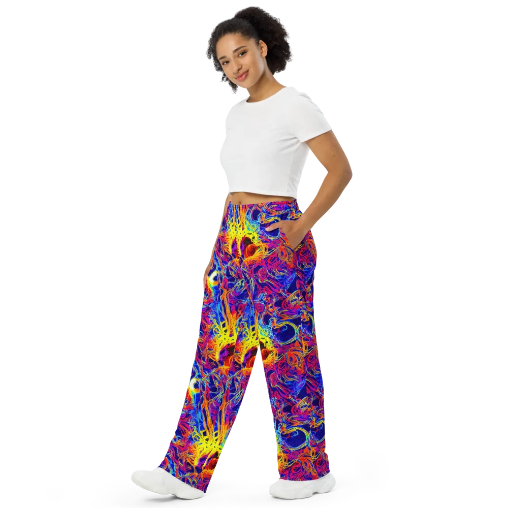 Firefly Frenzy on Wide-Leg Pants — Left Front