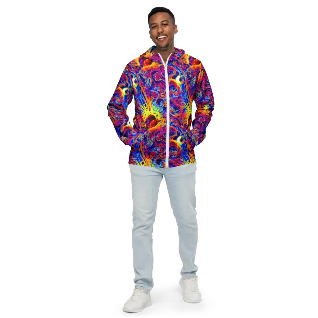 Firefly Frenzy on Men's Windbreaker — Front