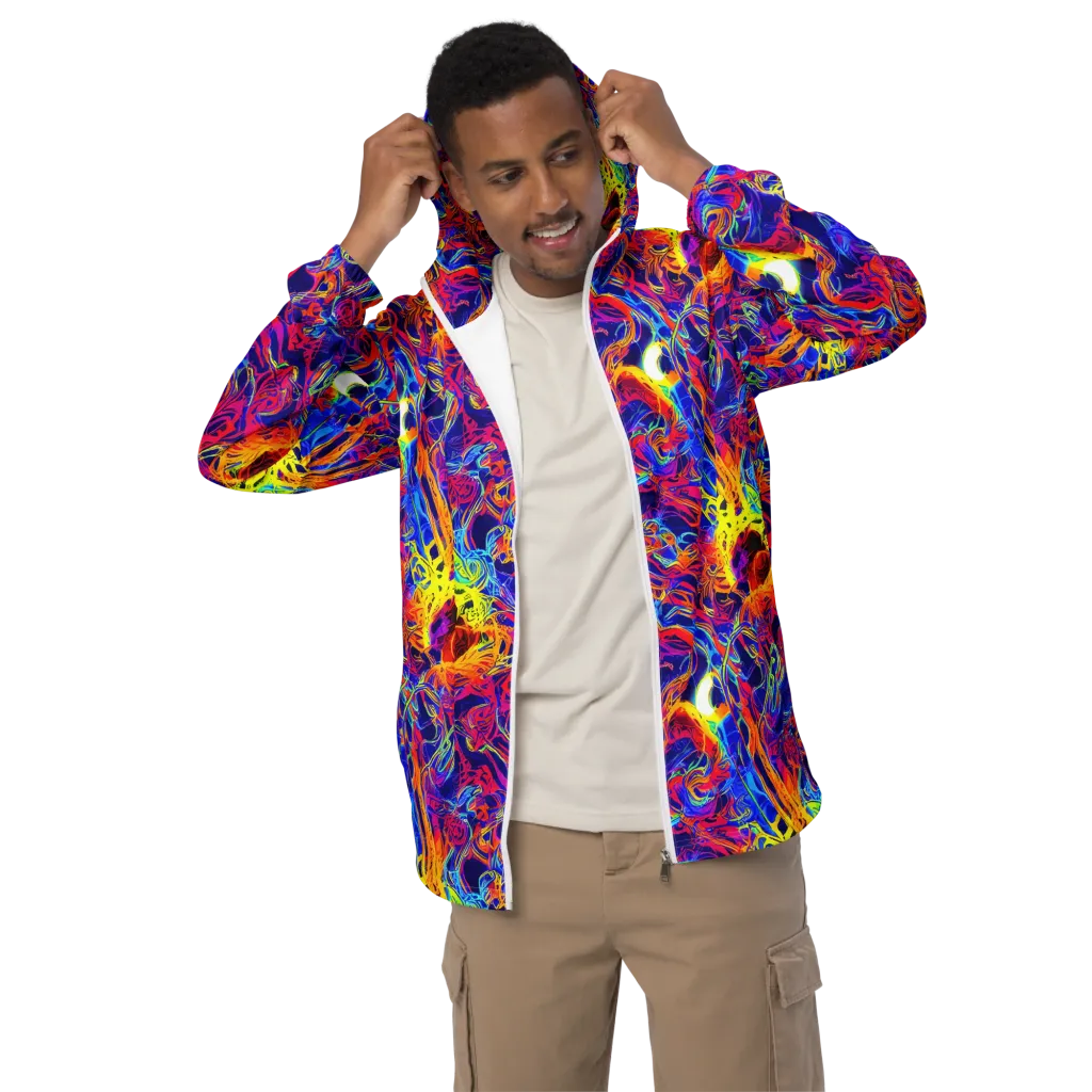 Firefly Frenzy on Men's Windbreaker — Front