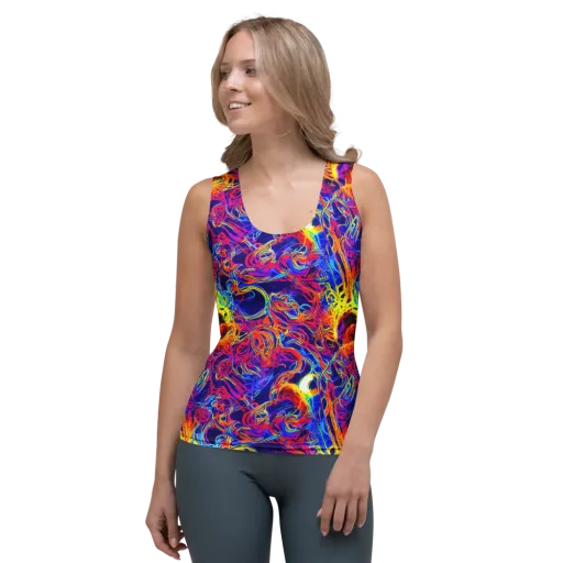 Firefly Frenzy on a Women's Tank Top
