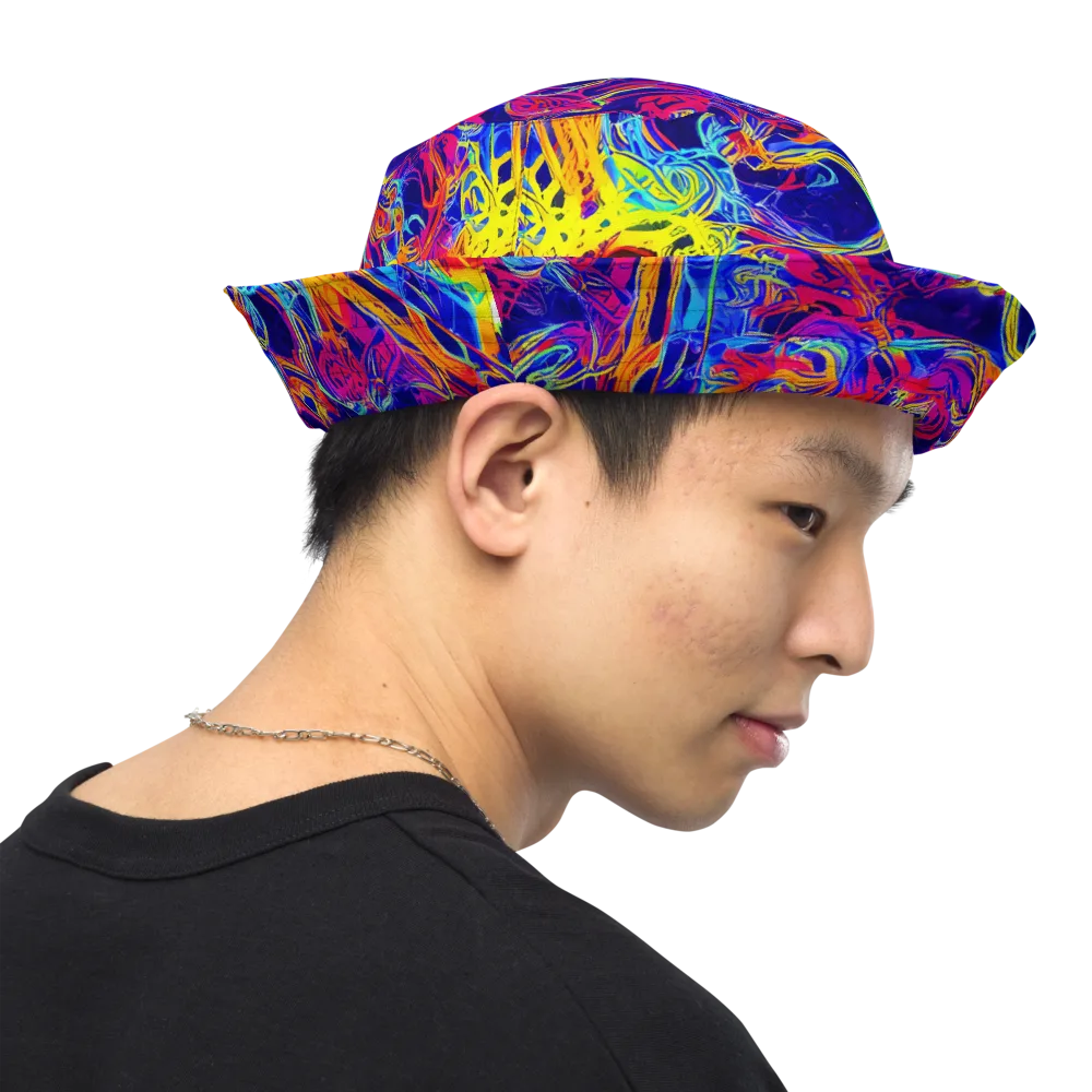 Firefly Frenzy on Reversible Bucket Hat — Right Outside