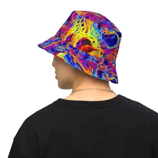 Firefly Frenzy on a Reversible Bucket Hat