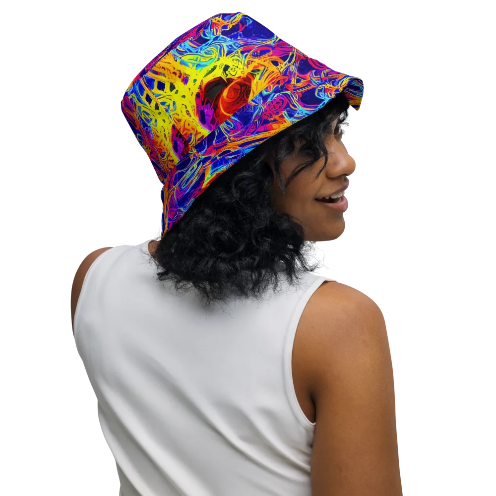 Firefly Frenzy on Reversible Bucket Hat — Right Outside