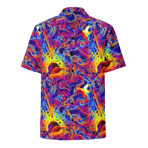 Firefly Frenzy on a Button Shirt