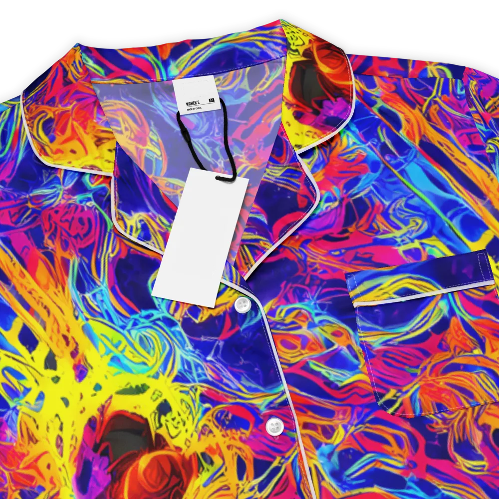 Firefly Frenzy on Women's Short Sleeve Pajama Top — Product details