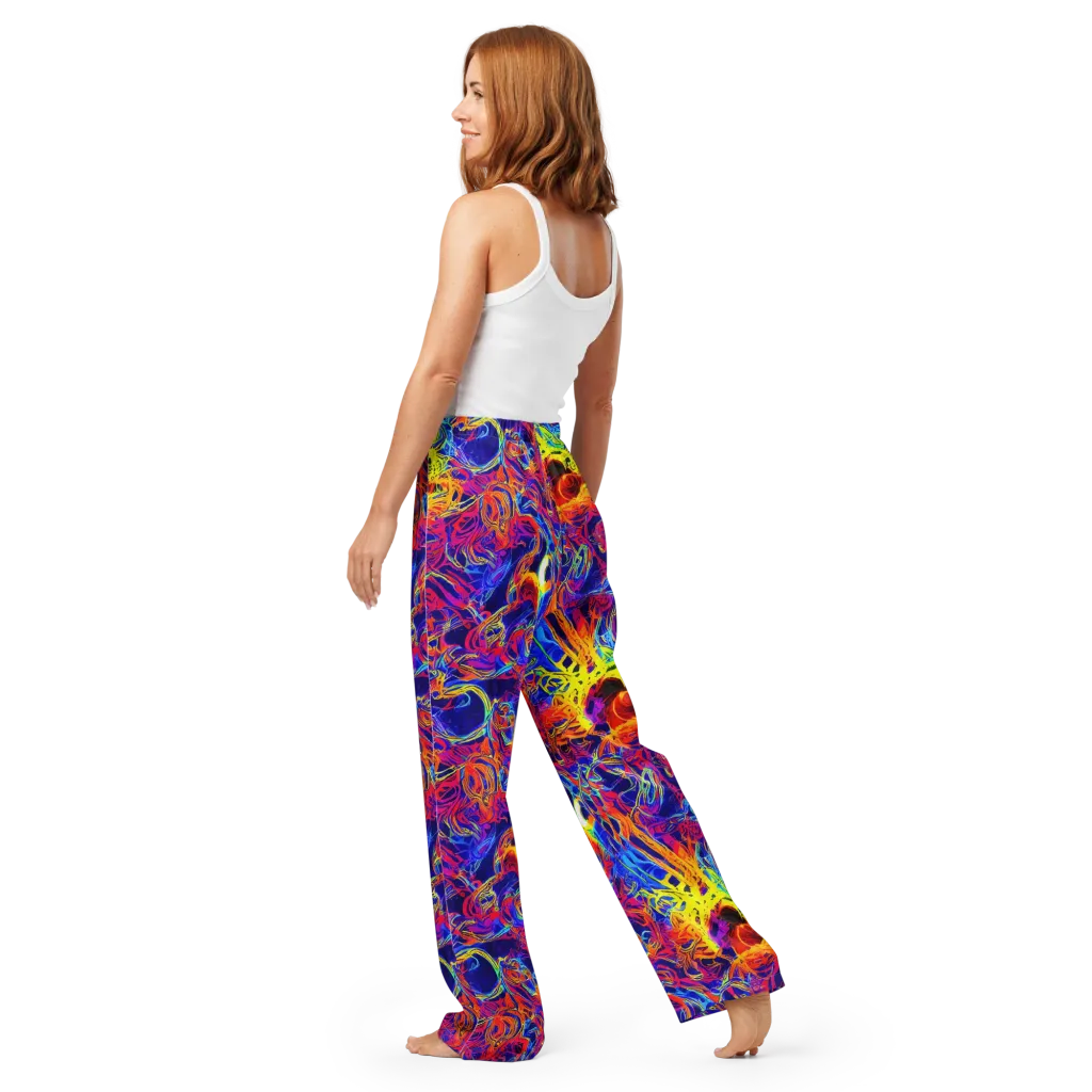 Firefly Frenzy on Women's Pajama Pants — Back