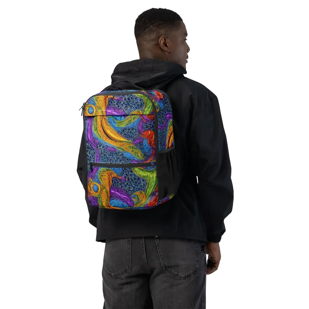Reef of Fire on Utility Backpack — Back