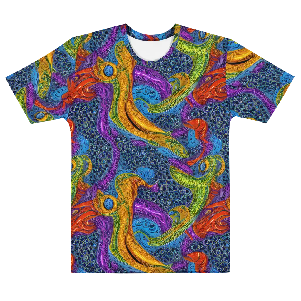 Reef of Fire on Men's Cotton Crew Neck T-Shirt — Front
