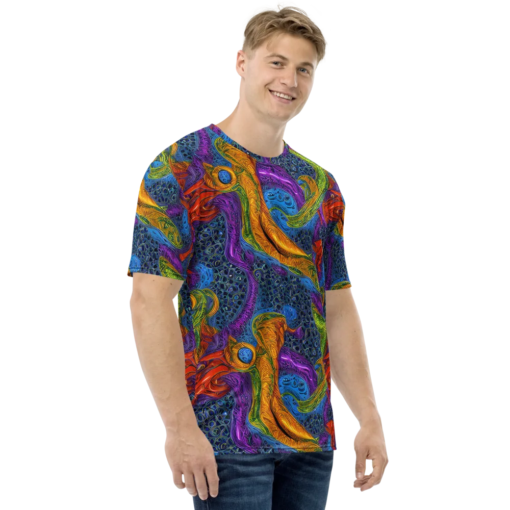 Reef of Fire on Men's Crew Neck T-Shirt — Right