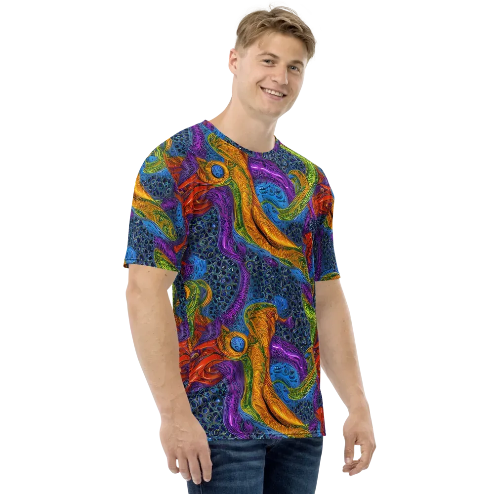 Reef of Fire on Men's Crew Neck T-Shirt — Right