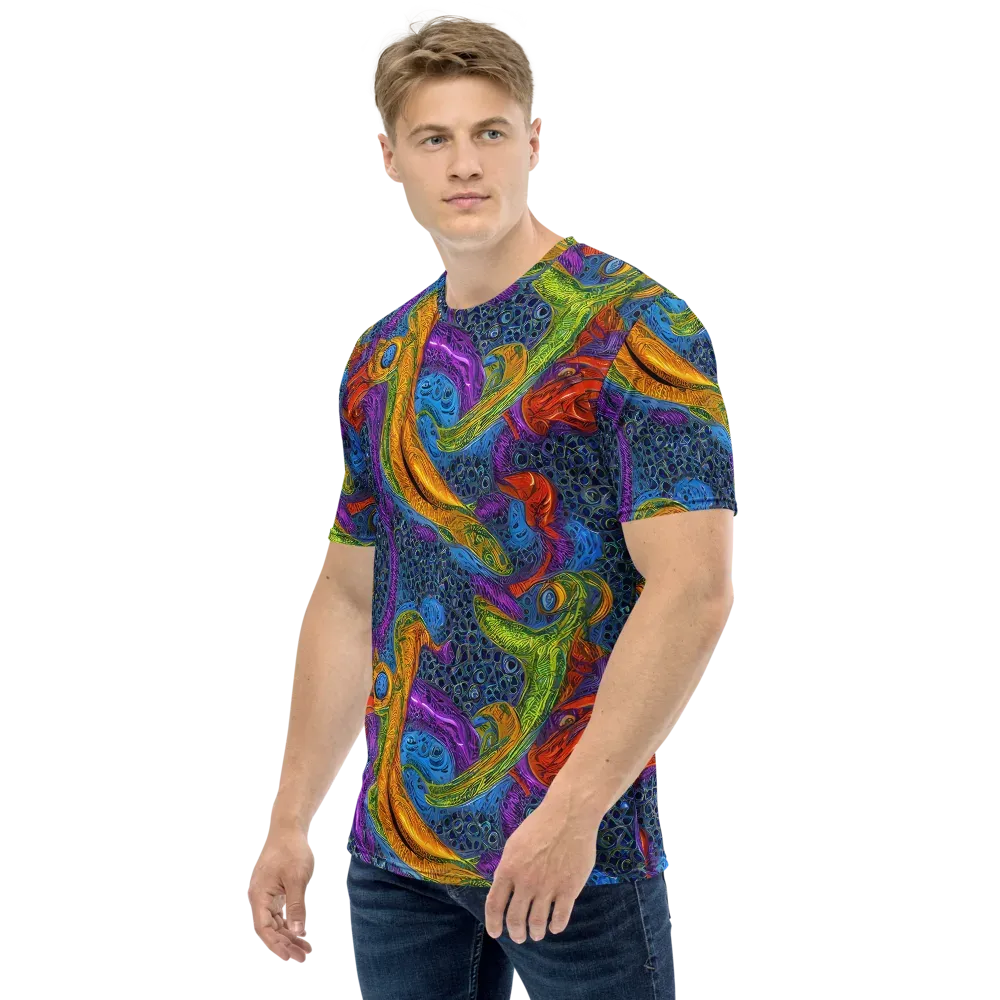 Reef of Fire on Men's Crew Neck T-Shirt — Left