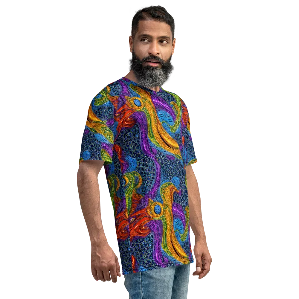 Reef of Fire on Men's Crew Neck T-Shirt — Right