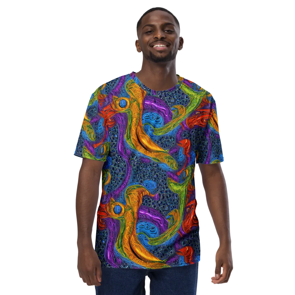 Reef of Fire on Men's Crew Neck T-Shirt — Front