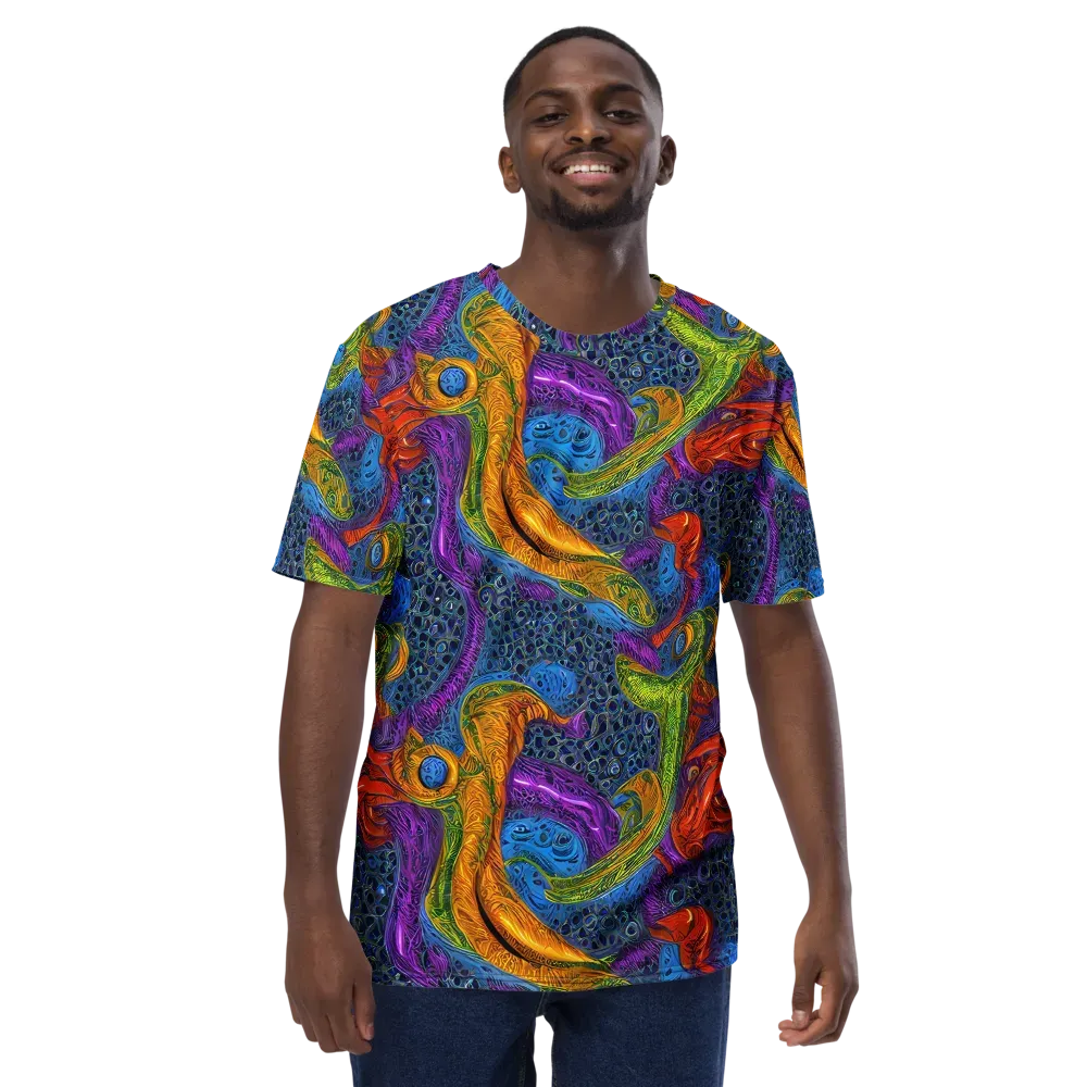Reef of Fire on Men's Crew Neck T-Shirt — Front
