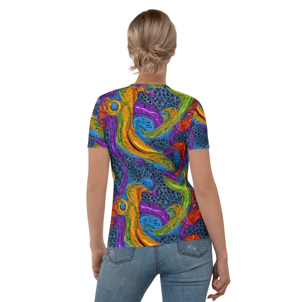 Reef of Fire on Women's Crew Neck T-Shirt — Back