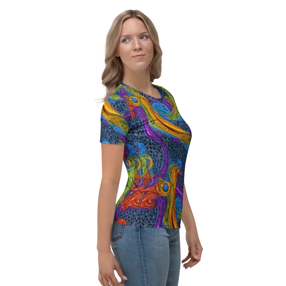 Reef of Fire on Women's Crew Neck T-Shirt — Right