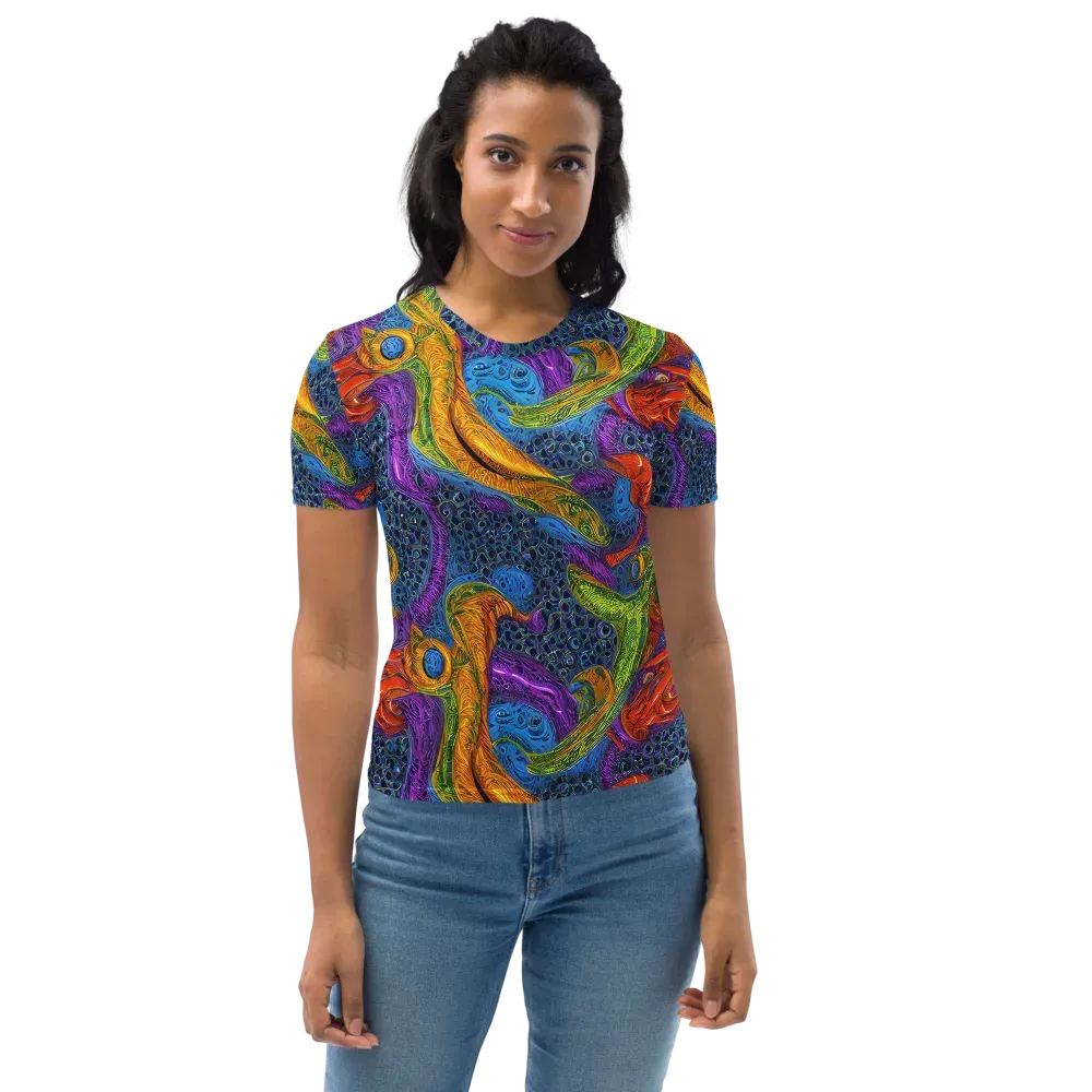 Reef of Fire on Women's Crew Neck T-Shirt — Front