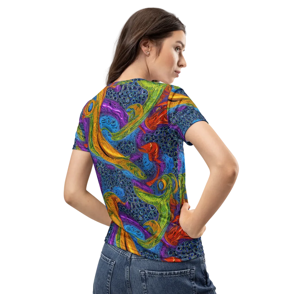 Reef of Fire on Women's Crew Neck T-Shirt — Back